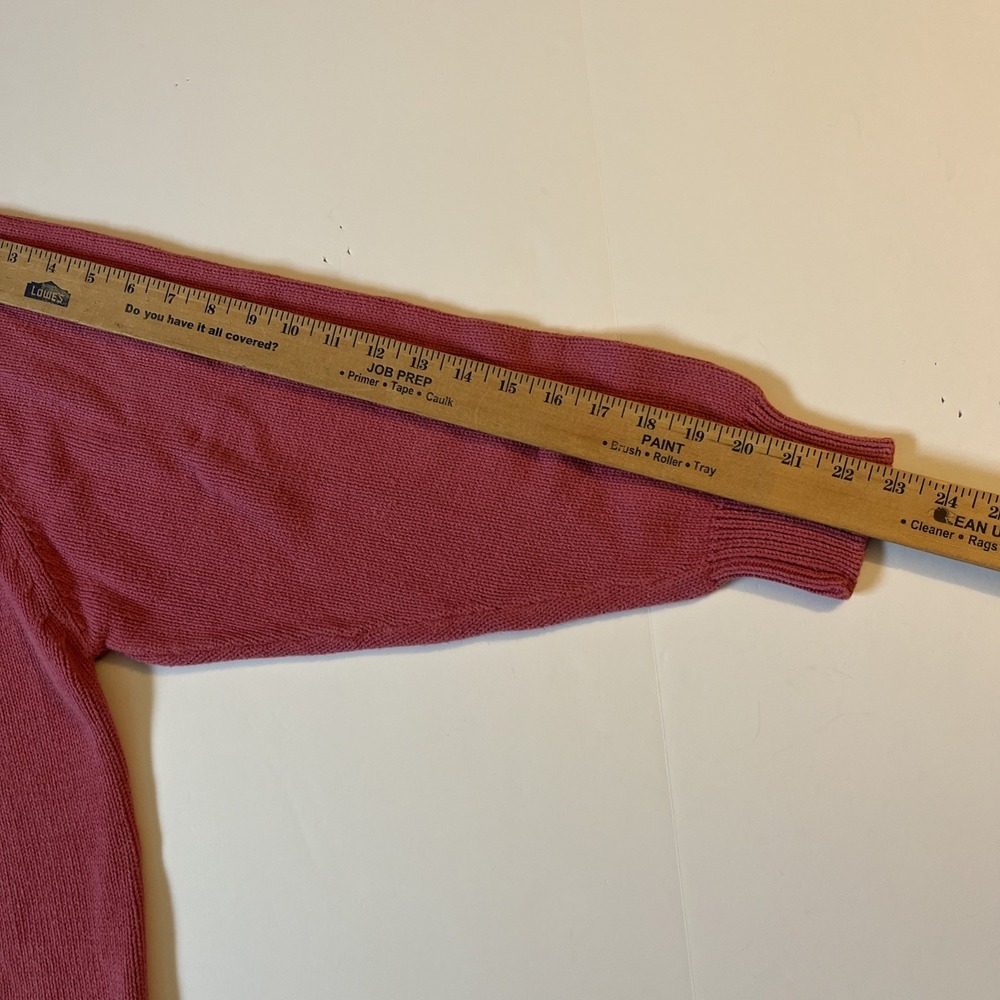 Eddie Bauer Men's XL VTG Tag Chunky Knit Crewneck Sweatshirt Mauve - Picture 11 of 11